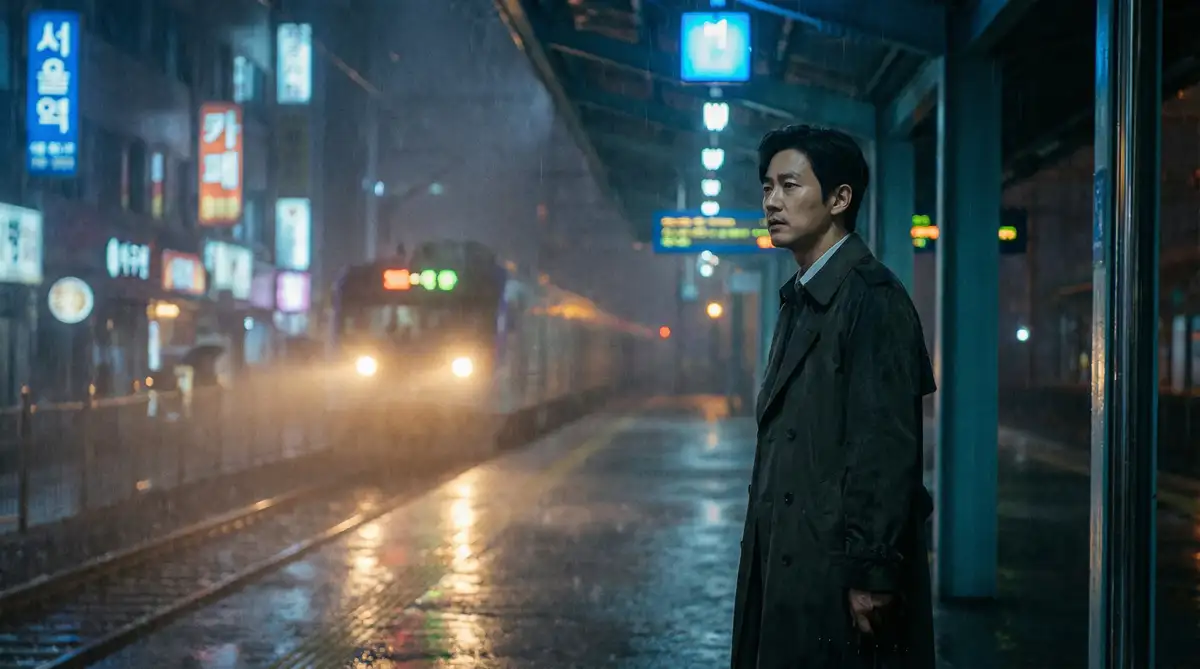 韩国伦理电影经典场景 - 雨夜车站，森日向子 馆藏影像